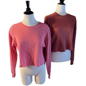 2 TNA Thermal Cropped Waffle Sweater size X Small